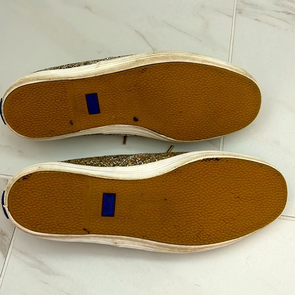 Kate Spade Keds Glitter Lace Up Sneaker Size 8.5 - Picture 3 of 4